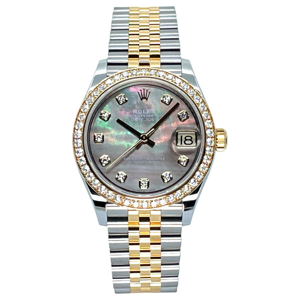 Rolex Datejust 31 31mm 278383RBR Dark Mother-of-Pearl Dial with Diamonds