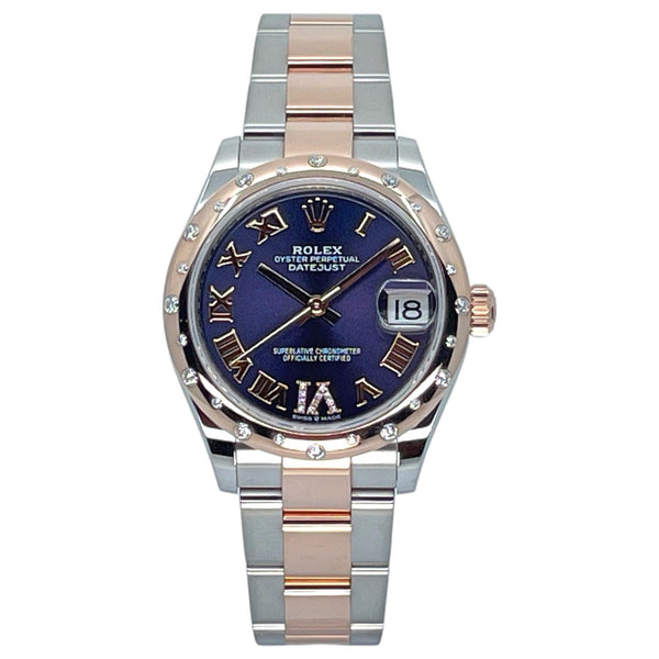 Rolex Datejust 31 31mm 278341RBR-0019 Aubergine Dial with VI Diamonds (Oyster Bracelet)