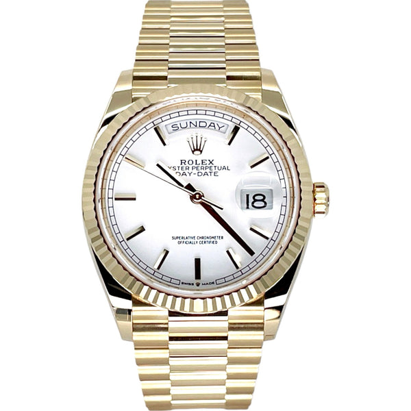 Rolex Day-Date 40 40mm 228238-0042 White Index Dial