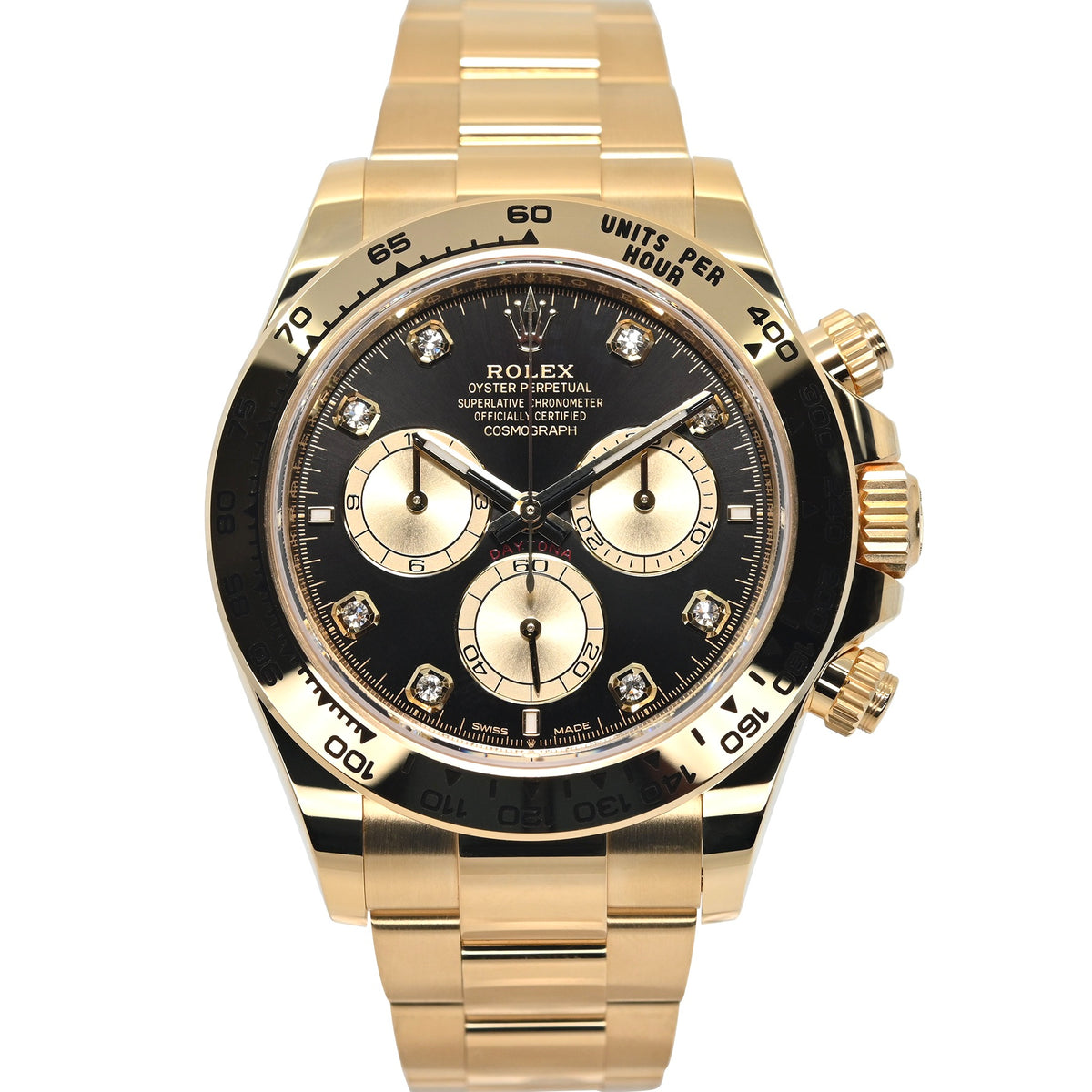 Rolex Cosmograph Daytona 40mm 126508-0003 Bright Black & Golden Dial w ...