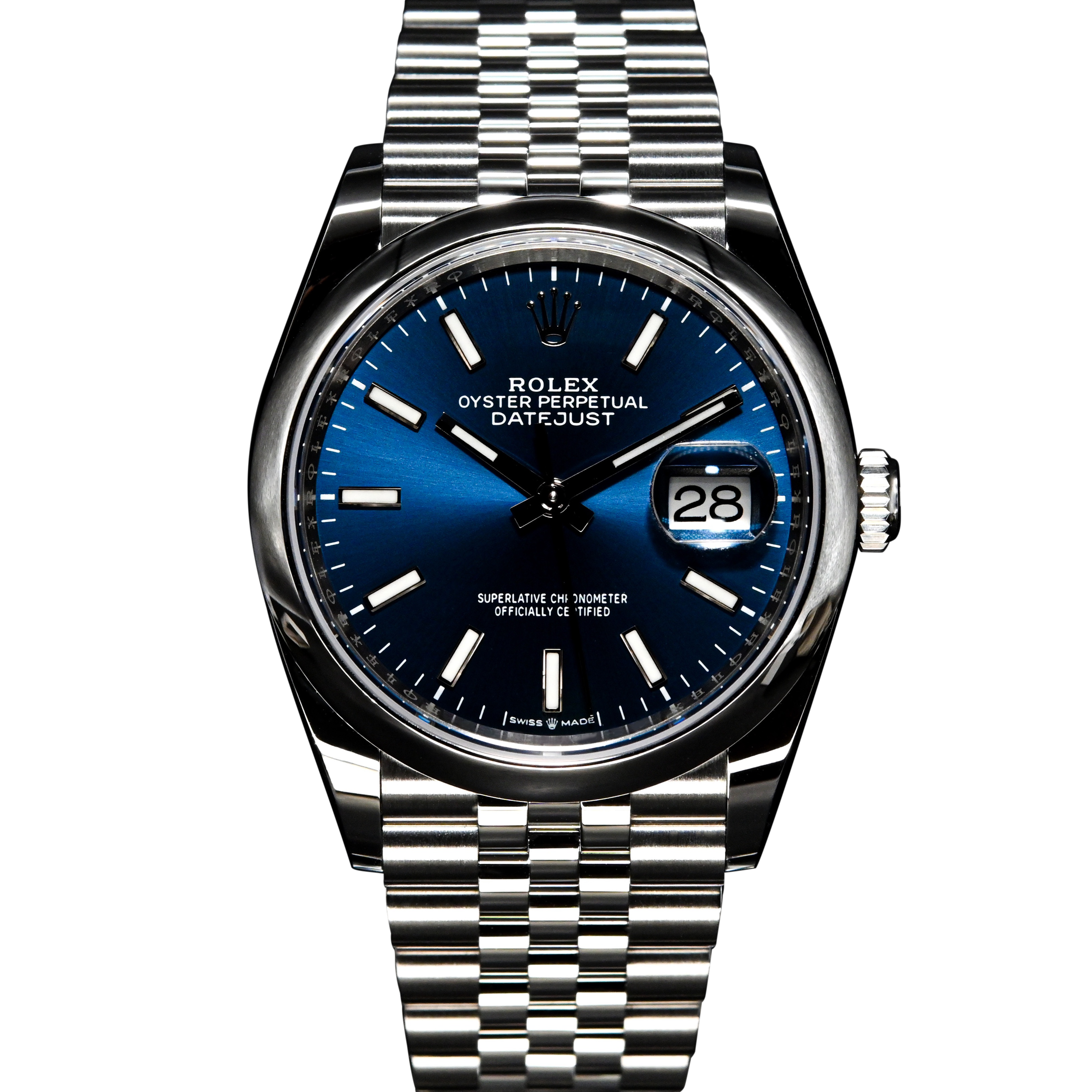 Rolex Datejust 36 36mm 126200 Blue Index Dial Jubilee Bracelet